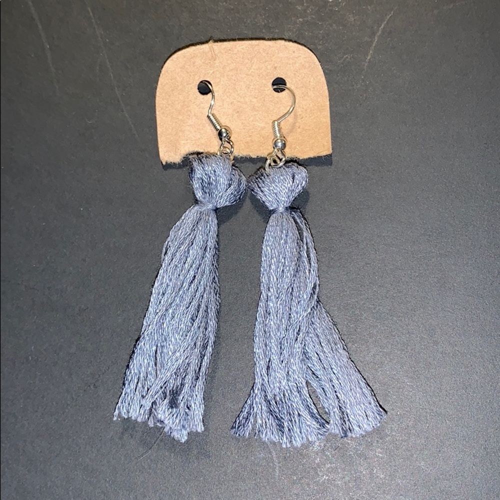 3/$7 Gray Tassel Earrings